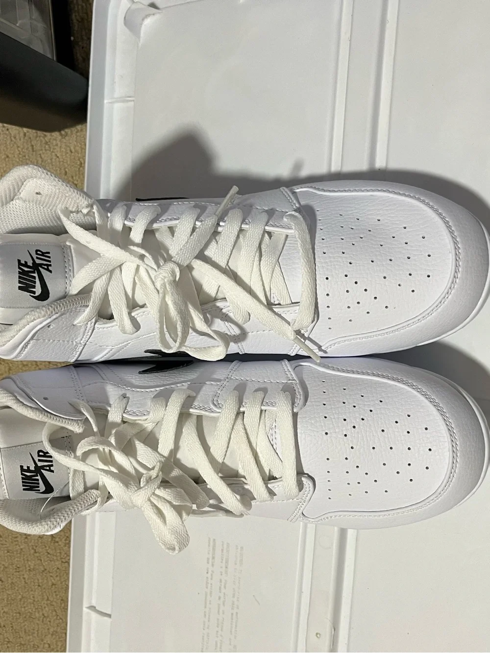 Nike Air Jordan 1 Retro MCS Baseball Cleats White Black Mens 10.5 AV5354-100